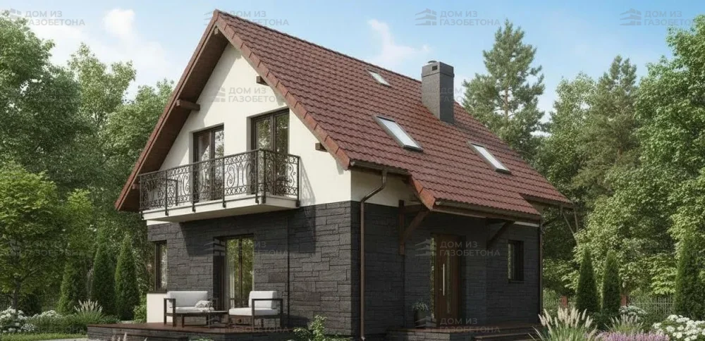 Проект Двухэтажный дом 13 на 11, 145 м2