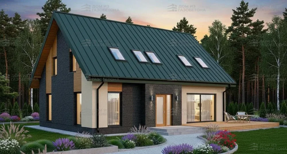 Проект Двухэтажный дом 13 на 10, 165 м2