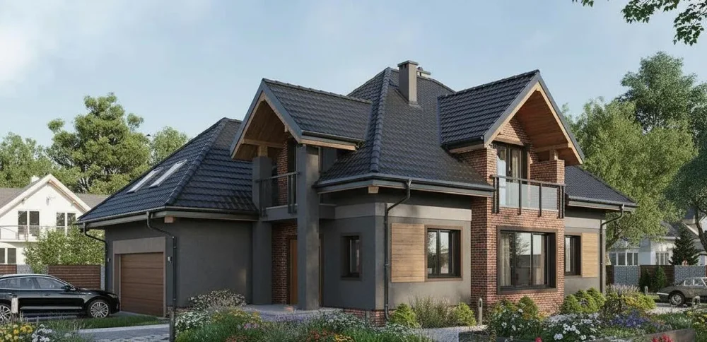 Проект Двухэтажный дом 12 на 16, 217 м2