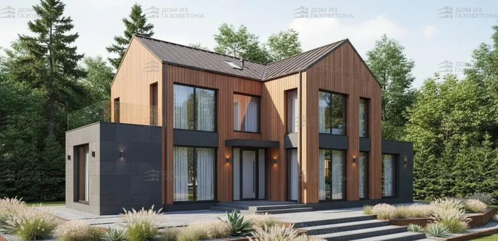 Проект Двухэтажный дом 16 на 16, 205 м2