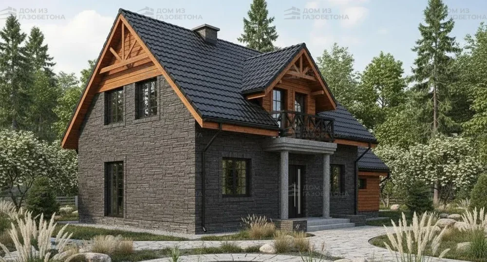 Проект Двухэтажный дом 14 на 11, 134 м2